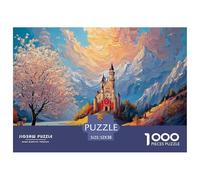 Castle in Springtime 1000 Piezas Cartulina Premium Rompecabezas Premium Ocean View Antiestrés Juguete De Cumpleaños Rompecabezas para Adultos Y Niños 52x38cm/1000pcs