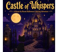 Castle of Whispers: A Room-by-Room Halloween Coloring Adventure for Kids and Teens - Follow a Curious Black Cat Through 40 Bold and Easy Illustrations with a Story to Color