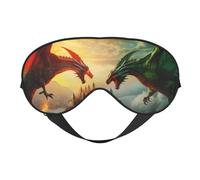 Castle Red Green Sky Dragon - Antifaz para dormir de doble cara, máscaras para dormir para mujeres y hombres, cubiertas opacas para dormir, viajes