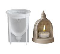 Castle Shaped Candlestick Mold, European Palace Castle Diffuser Stone Silicone Moļd, Aromatherapy Plaster Candlestick Base Ornament, DIY Decor