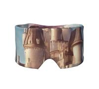 Castle04 - Orejeras románticas con estampado de cuento de hadas para adultos, perfecta para viajes, camping, meditación