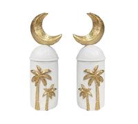 Castles Table - Resin Figurine, Middle Eastern Inspired Moons and Towers Sculpture with Detailed Handcrafted Finish & Lightweight 11.5x9x4CM Size enhancing Living Room Bedroom Shelf Entryway Nursery D