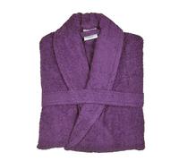 CASTMA - Albornoz de Rizo Unisex - Bata de Baño de Algodón 100% Súper Suave y Absorbente - Densidad 420 g/m² - Color Berenjena - Talla M - Duradero y Fácil de Cuidar