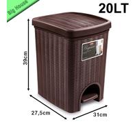 Stefanplast Cubo de Basura Elegance, Marrón, 31 x 27.5 x 39 cm