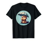 Castor con estilo paraguas para un atuendo divertido y creativo Camiseta