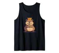 Castor divertido con corona rocks the woods para niños y niñas Camiseta sin Mangas