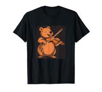 Castor musical genial tocando el violín para un ambiente divertido Camiseta