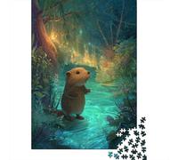 Castor Puzzle De 1000 Piezas Animales Rompecabezas Adultos De 1000 Piezas Obra De Arte Entretenimiento Creativo 1000pcs (75x50cm)