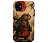 Castor sohei Monje Anime japonés Vintage Ukiyo-e Arte de Carcasa para iPhone 11