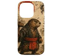 Castor sohei Monje Anime japonés Vintage Ukiyo-e Arte de Carcasa para iPhone 14 Pro