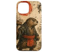 Castor sohei Monje Anime japonés Vintage Ukiyo-e Arte de Carcasa para iPhone 15