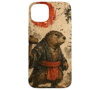 Castor sohei Monje Anime japonés Vintage Ukiyo-e Arte de Carcasa para iPhone 15 Plus