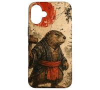 Castor sohei Monje Anime japonés Vintage Ukiyo-e Arte de Carcasa para iPhone 16 Plus