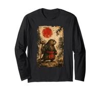 Castor sohei Monje Anime japonés Vintage Ukiyo-e Arte de Manga Larga