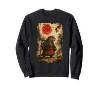 Castor sohei Monje Anime japonés Vintage Ukiyo-e Arte de Sudadera