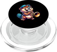 Castor Trompetista Con Gorro Azul PopSockets PopGrip para MagSafe