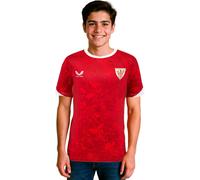 Castore - Camiseta oficial Athletic Club Bilbao Pre-Match 2025-2026 Niño, Unisex, Racing Red-Brilliant White, M