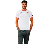 Castore - Camiseta oficial Sevilla FC Primera Equipación 2024-2025, Unisex, Brilliant White-True Red, L