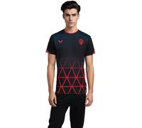 Castore - Camiseta oficial UD Almeria Pre-Match 2024-2025, Unisex, Caviar-Fiery Red, M
