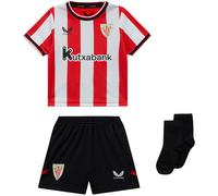 Castore - Conjunto Athletic Club Bilbao Primera Equipación 2025-2026 Bebé, Unisex, Racing Red-Caviar, 6-9M