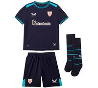 Castore - Conjunto Athletic Club Bilbao Segunda Equipación 2025-2026 Niño, Unisex, Blue Danube-Baritone Blue, 5-6Y