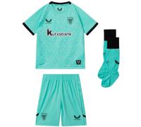 Castore - Conjunto Athletic Club Bilbao Tercera Equipación 2025-2026 Niño, Unisex, Ocean Wave-Caviar, 4-5Y