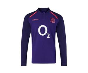 Castore England Rugby Alternate Classic - Camisa de Manga Larga para Hombre, rodonita, Azul marítimo, Rosa Diva, Talla XXL
