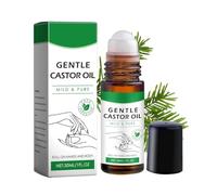 Castorglo Organic Golden Castor Oil Roll-on, Castor Oil Orgánico Roller Stick para cara, cuerpo, ojo, labios, cejas, aceites esenciales presionados en frío para hidratar la piel (1Pcs)