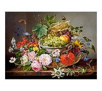 Castorland- Animales Still Life with Flowers and Fruit Basket - Puzzle (2000 Piezas), Color carbón (C-200658-2)