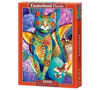 Castorland Feline fiesta 1500 pcs Puzzle - Rompecabezas (Puzzle rompecabezas, Arte, Niños y adultos, Gato, Niño/niña, 9 año(s)) , color/modelo surtido