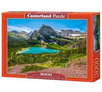 CASTORLAND Rompecabezas de 3000 Piezas, Lago Grinnell, Parque Nacional Glacier, Estados Unidos, Paisaje majestuoso, Rompecabezas para Adultos, C-300716-2