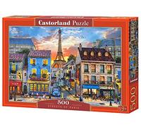 Castorland Streets of Paris 500 pcs Puzzle - Rompecabezas (Puzzle rompecabezas, Ciudad, Niños y adultos, Niño/niña, 9 año(s), Interior) , color/modelo surtido