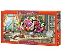 Castorland- Summer Flowers and Cup of Tea 4000 pcs Puzle, Multicolor (C-400263-2) , color/modelo surtido