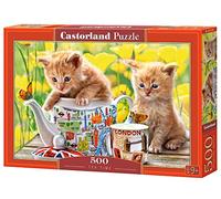 Castorland Tea Time 500 pcs Puzzle - Rompecabezas (Puzzle rompecabezas, Flora, Niños y adultos, Gato, Niño/niña, Interior) , color/modelo surtido