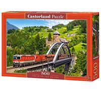 Castorland Train on the bridge 500 pcs Puzzle - Rompecabezas (Puzzle rompecabezas, Vehículos, Niños y adultos, Niño/niña, 9 año(s), Interior)