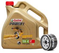 Castrol Kit Duo Power 1 Aceite de Motores 10W-40 4T 4L + Filtro Mahle OC306