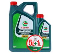 Castrol MAGNATEC Aceite de Motor 5W-30 C2, pack de 5 + 1 L, Homologación ACEA C2 - PSA B71 2290, Cumple Fiat 9.55535-S1, Protección desde el arranque y en todas las condiciones de conducción