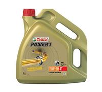 Castrol POWER1 4T 15W-50 Aceite de Moto 4L | API SN, JASO MA-2, bidón, protección para motor, transmisión y embrague
