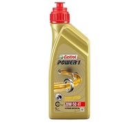 Castrol POWER1 4T 20W-50 Aceite de Moto 1L | Síntesis HC, API SN, JASO MA-2, apto para catalizador