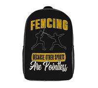 Casual Bolsa para Portátil Pelea De Esgrima con Espadas Genial Bolsa De Viaje Estampado Mochila para Escuela para Hombres, Mujeres, Adolescente, 42X32X14Cm