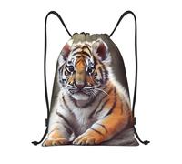 Casual Bolsas Cordon De Gimnasio Lindo Tigre Mochila Cuerda Ligero Bolsas De Deporte para Hombre Yoga Mujer 36X42Cm