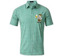 Casual Boys Button Down Shirt with Beer Festival Print Relaxed Fit Kids Top For Everyday Wear Breathable Blend Teen Style, Camisa Abotonada Estampada, Corte Relajado, Adolescente.