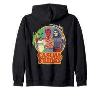 Casual Friday Alien Satan Reaper Retro Funny Adult Humor Sudadera con Capucha