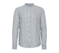 Casual Friday Camisa ' CFANTON LS CC linen striped shirt ' azul oscuro XXL azul oscuro