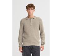 Casual Friday Cfgahn 1X1 Rib Polo Knit L Gris