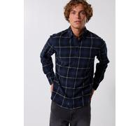 Casual Friday Cfmace Ls Bu Checked Shirt - Brushed S Azul