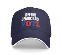 Casual Gorra de béisbol Voto por la Defensa de la Democracia Sombrero Ocio Clásica Gorras Hip Hop para Deportes Golf Motociclet
