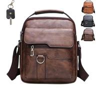 Casual Large-Capacity Multifunctional Bag - Waterproof Men's Handbags & Shoulder Bags, Wear-Resistant Anti Theft Sling Bag, Stylish Mens Cross Body Bags for Working Daily Use (Brown)