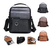 Casual Large Capacity Multifunctional Bag, Waterproof Wear-Resistant Stylish Crossbody Bag for Leisure travel Busines 2026 New (Black,8.66in x 2.36in x 10.23in)