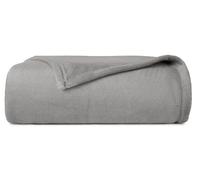 Casual Living 32588 Manta de Felpa de Forro Polar tamaño Individual XL para el hogar y el Hotel, colección Premium, Mantas Ultra Suaves y Ligeras, Individual/Individual XL, Gris